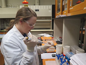 Lab Technicians Testint Water Samples