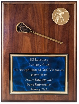 SA912 - Single Lacrosse Stick 9 X 12 Plaque *** Out of Stock***