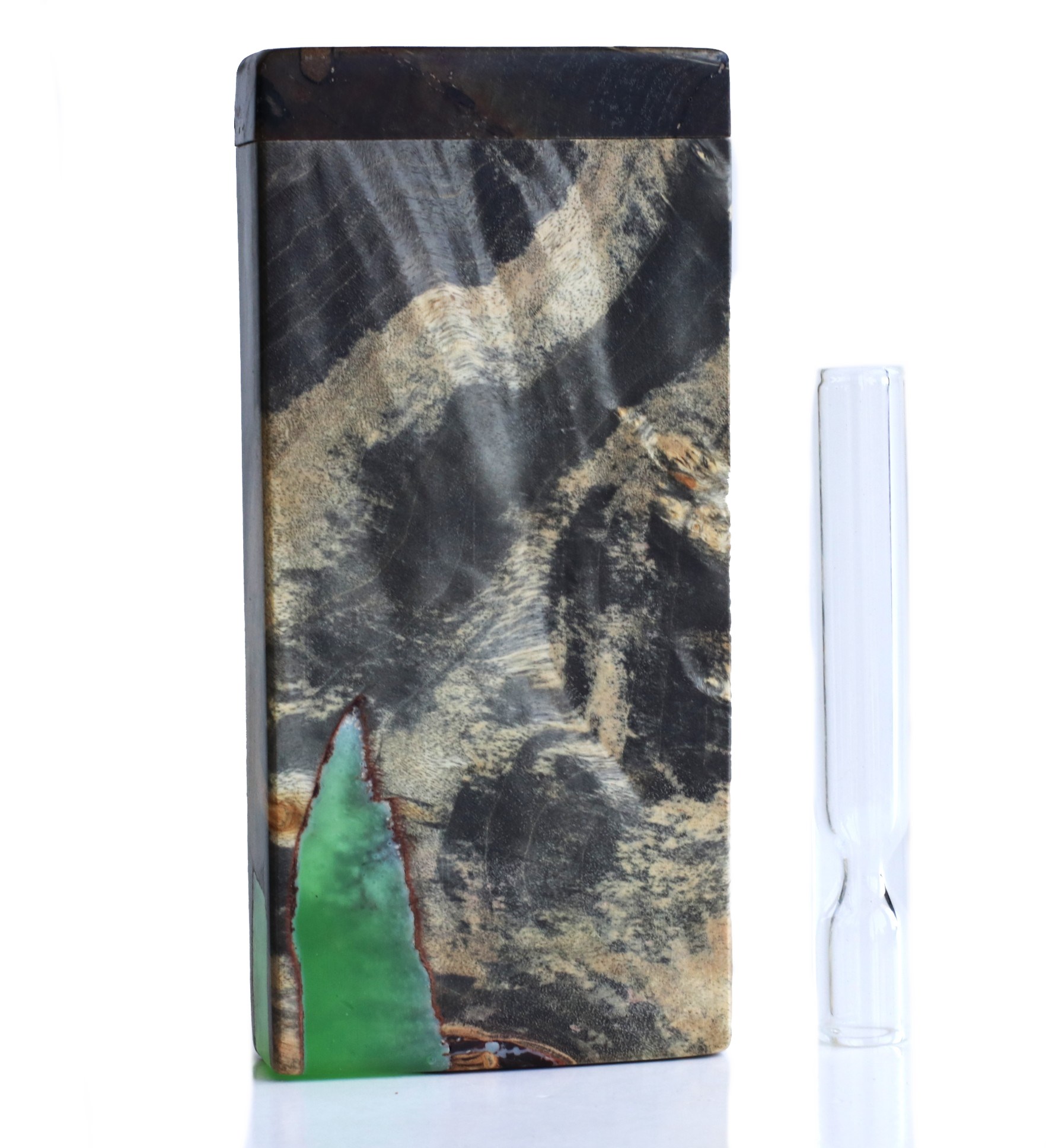 Galaxy Burl Futo Stash Box- Out of this World Wood Dugout- 4" Burled Wood- Best Quality
