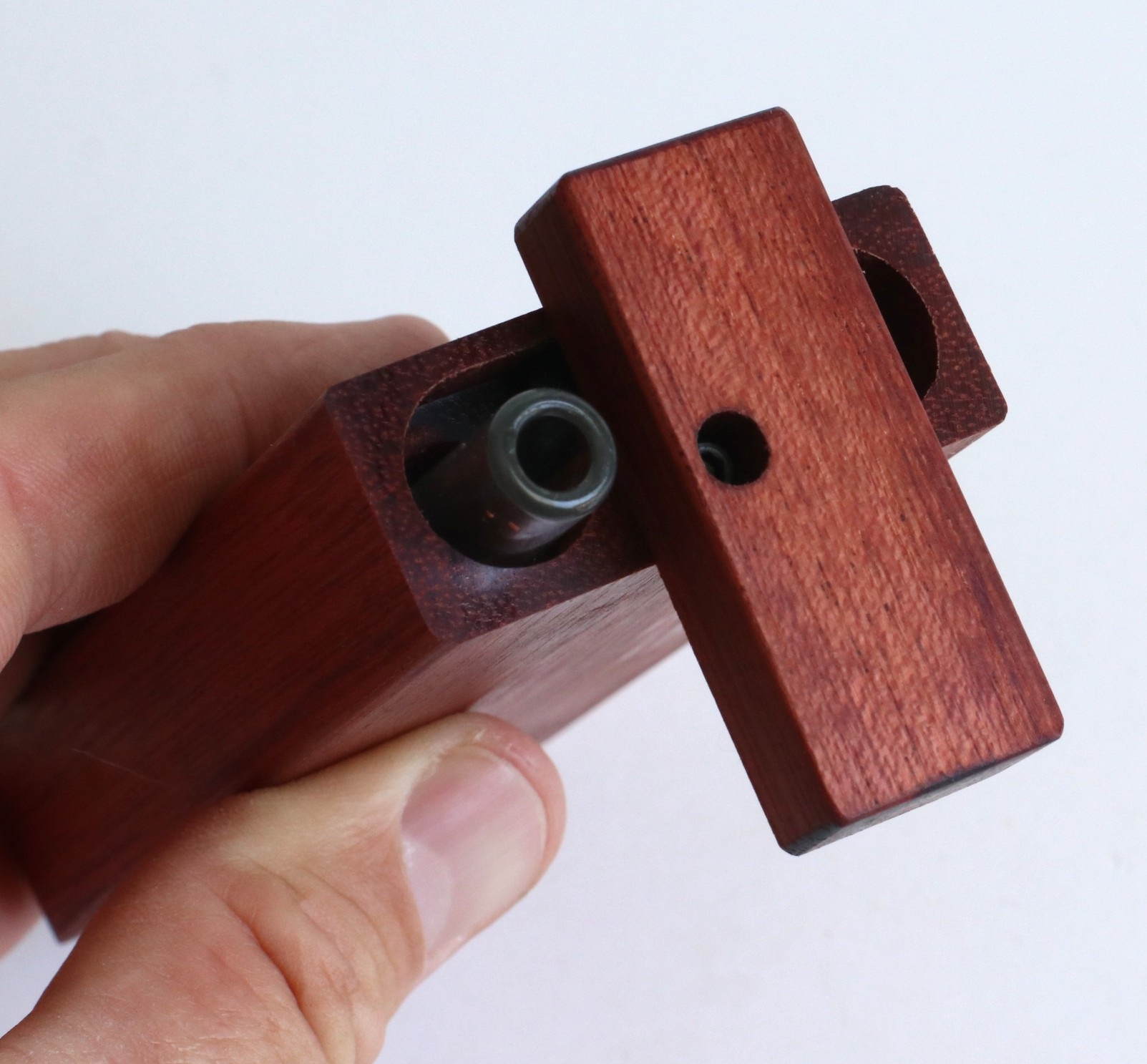 Purple Heart Wood Dugout-PRO420- Premium Stash Box with One Hitter & Stash Cleaner