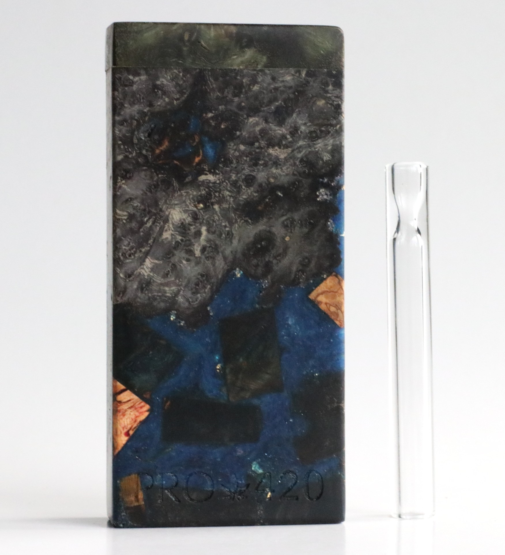 Galaxy Burl Futo Stash Box- Out of this World Wood Dugout- 4" Burled Wood- Best Quality