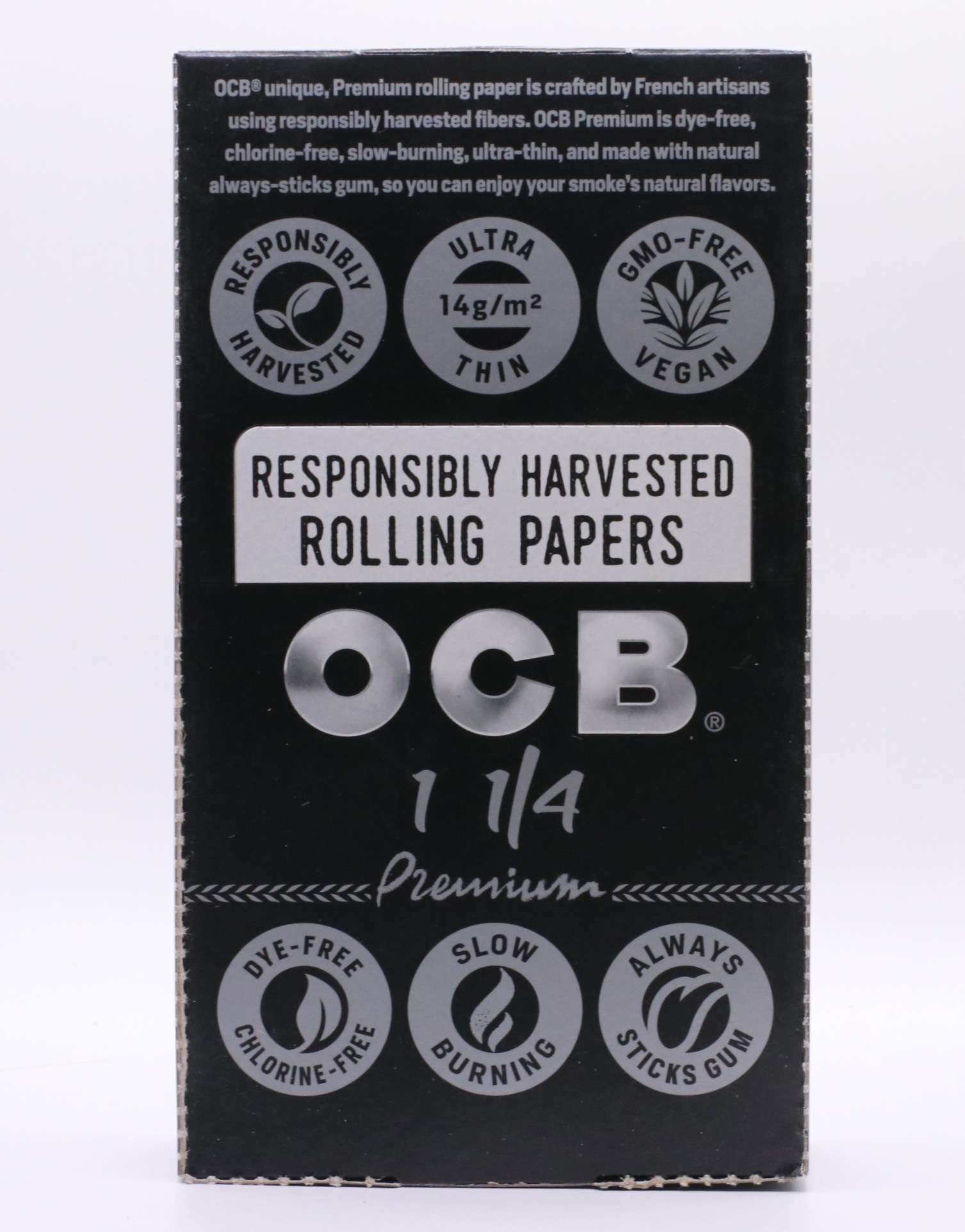 OCB Premium Rolling Papers- 1 1/4-50 Leaf Pack