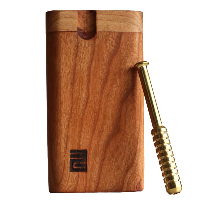 Cherry Wood Dugouts by 3rd Grain-American Crafted Swivel Lid Dugout - Handcrafted Wood Dugout