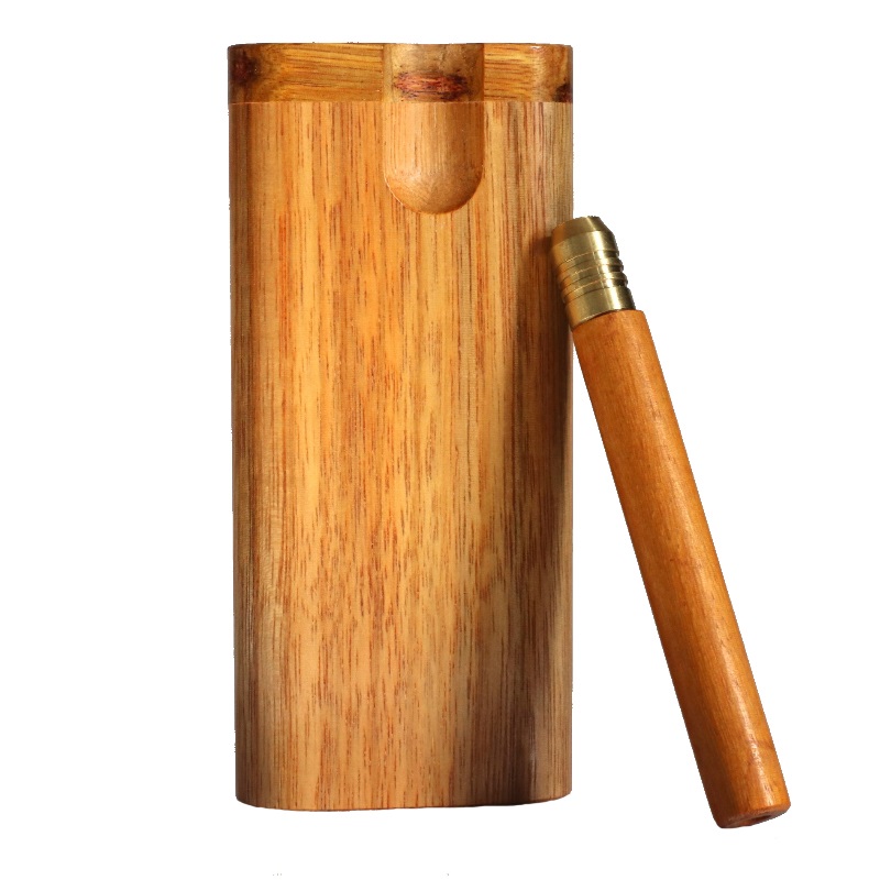 3" & 4" Mahogany Dugouts- Swivel Lid- One Hitter Pipe included - Handcrafted Wood Dugout