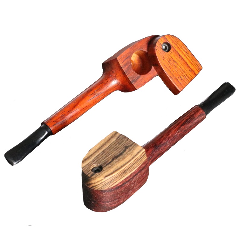 4.5" Swivel Lid Exotic Pipe- L72 MYSTIC-Handcrafted American Made Pipe - Exotic Wood Swivel Lid Pipes
