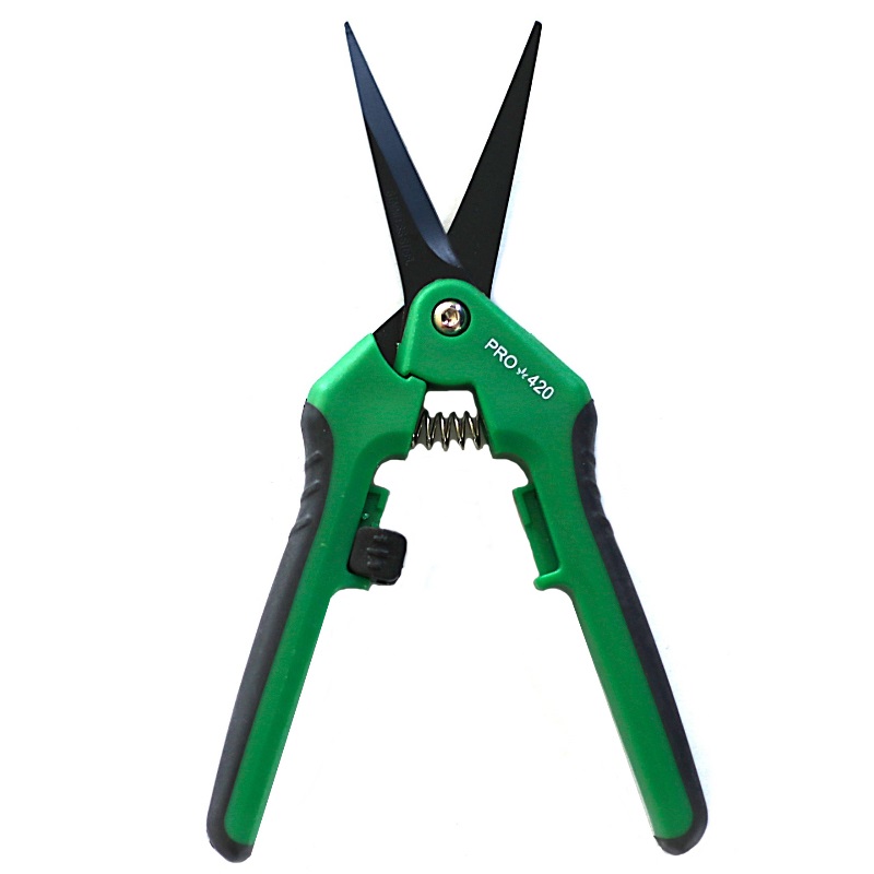 PRO 420 Scissors- Spring Loaded- Professional Manicure Scissors for Cannabis - Marijuana Trim Scissors