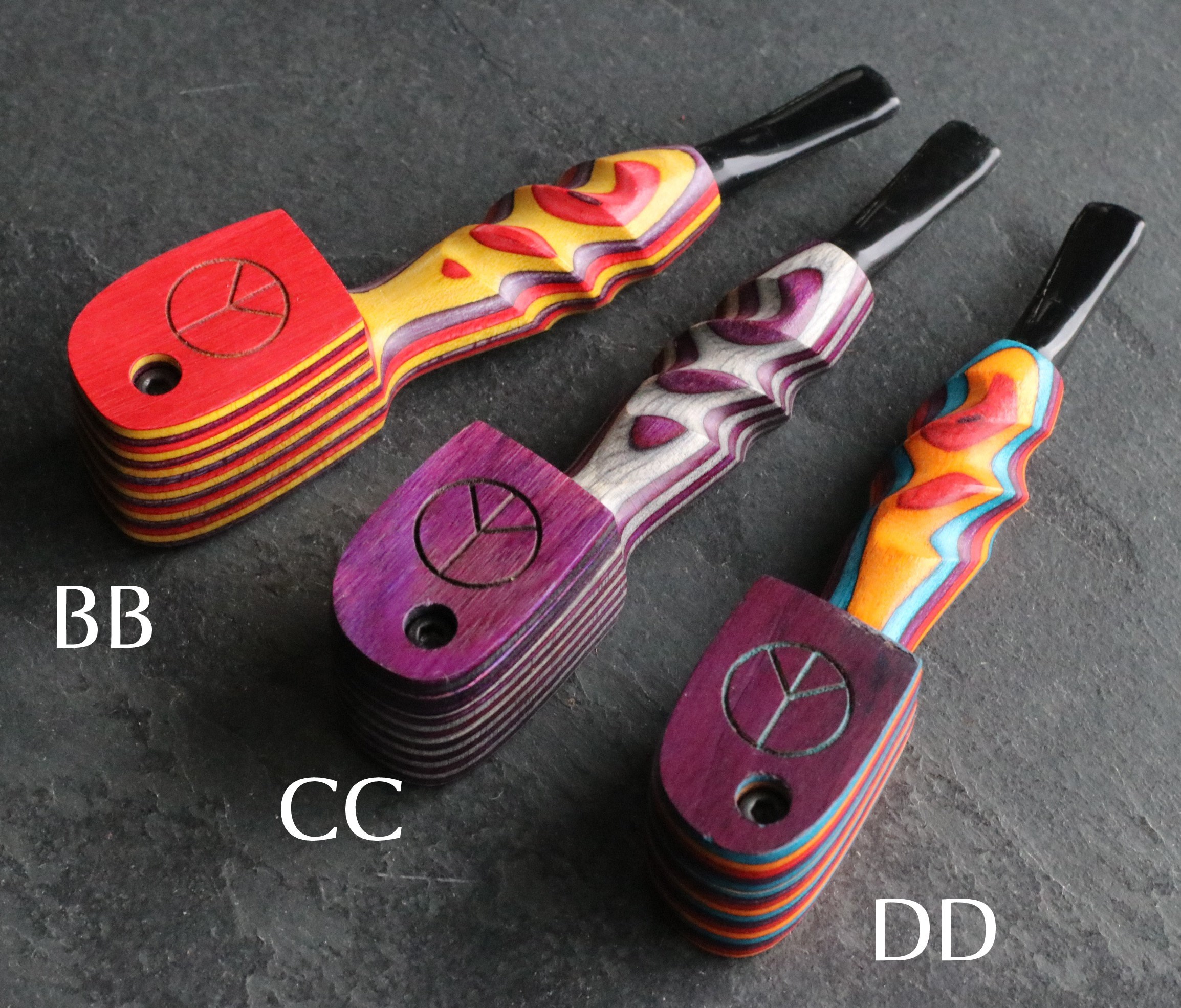 4.5" Swivel Lid Concert Pipe- LAS44-Handcrafted Wood Pipe with stem - Exotic Wood Pipes