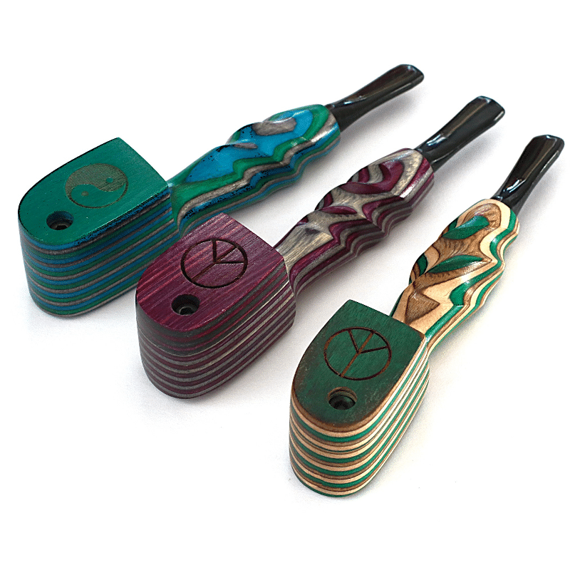 4.5" Swivel Lid Concert Pipe- LAS44-Handcrafted Wood Pipe with stem
