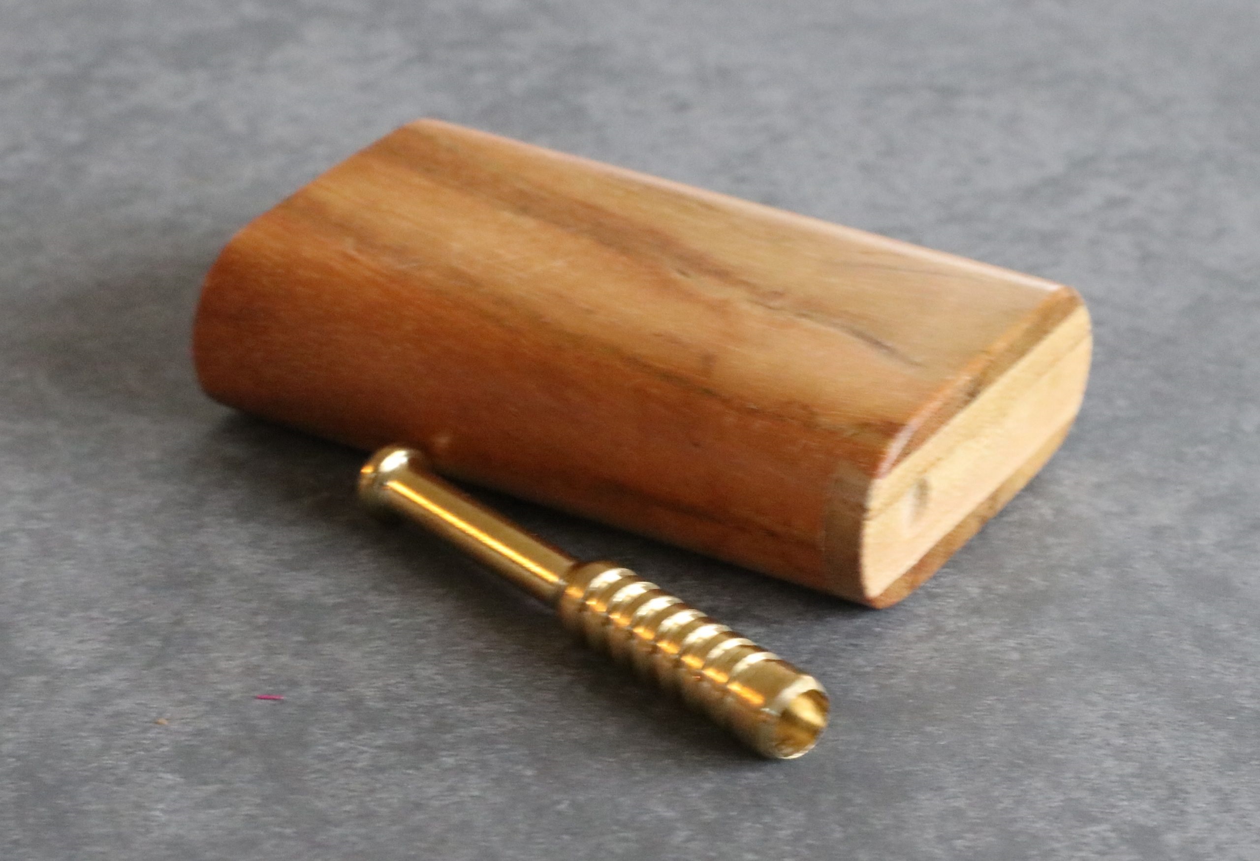 Teak Slider Lid Dugouts & One Hitter Pipe- American Handcrafted Stash Box