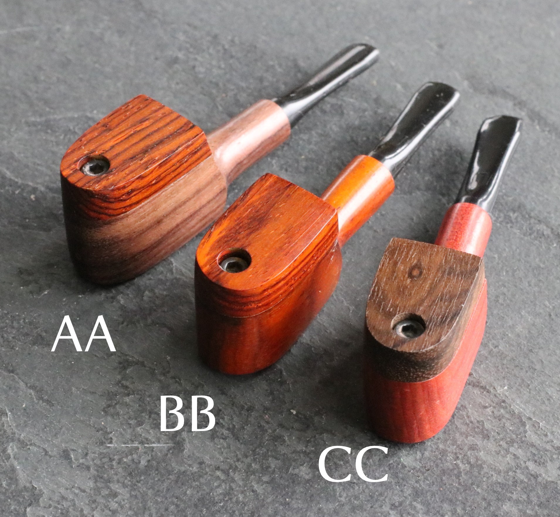 3.25" Handcrafted Exotic Wood Pipe with Swivel Lid-MUPCAP- American Made Pipe - Exotic Wood Pipe
