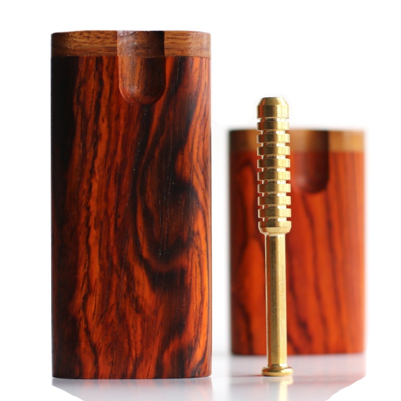 Cocobolo Swivel Lid Dugouts & One Hitter Pipes-Both 3" & 4" Available- Top Quality Exotic Wood Dugout Stash Box - Peace Sign Dugout- For Sale