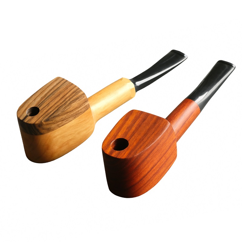 3.25" Handcrafted Exotic Wood Pipe with Swivel Lid-MUPCAP- American Made Pipe - Smoking Pipe