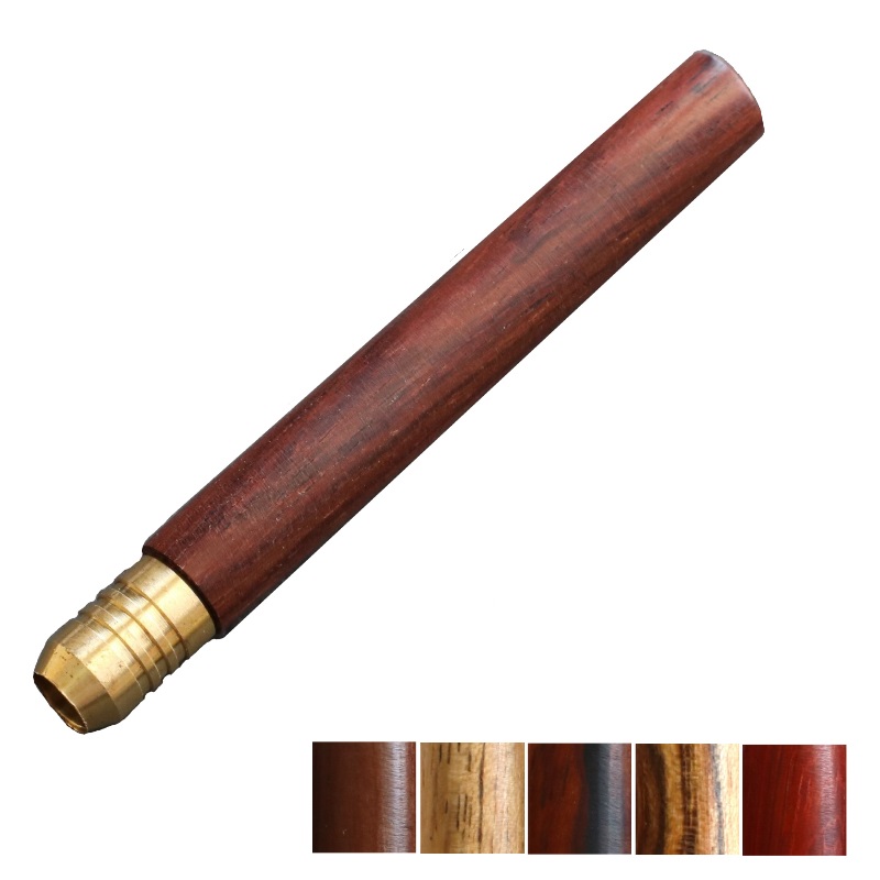 3" Exotic Wood One Hitter Pipes- Crafted Hardwood pipe with Brass Bowl