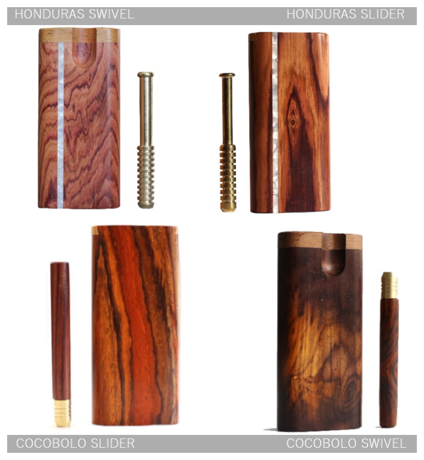 Cocobolo & Honduras Wood Dugouts- The Perfect Gift- the finest dugout and one hitter pipe ever! - Etched Wood Dugout and One Hitter Pipe
