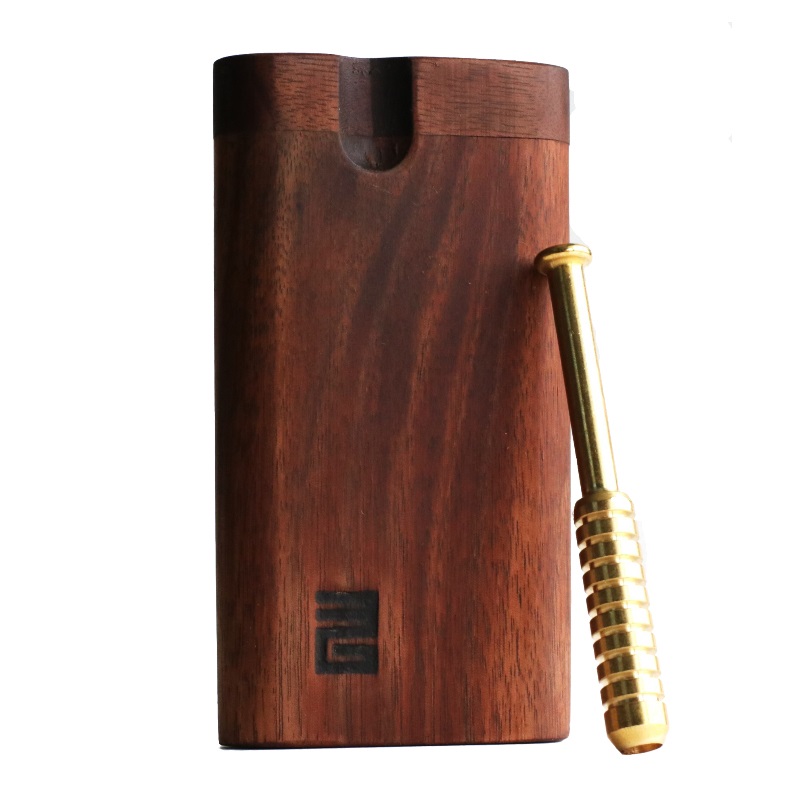 3G Walnut Dugouts with One Hitter Pipe- 3" & 4" Dugouts- American Crafted - 3G Walnut Dugout