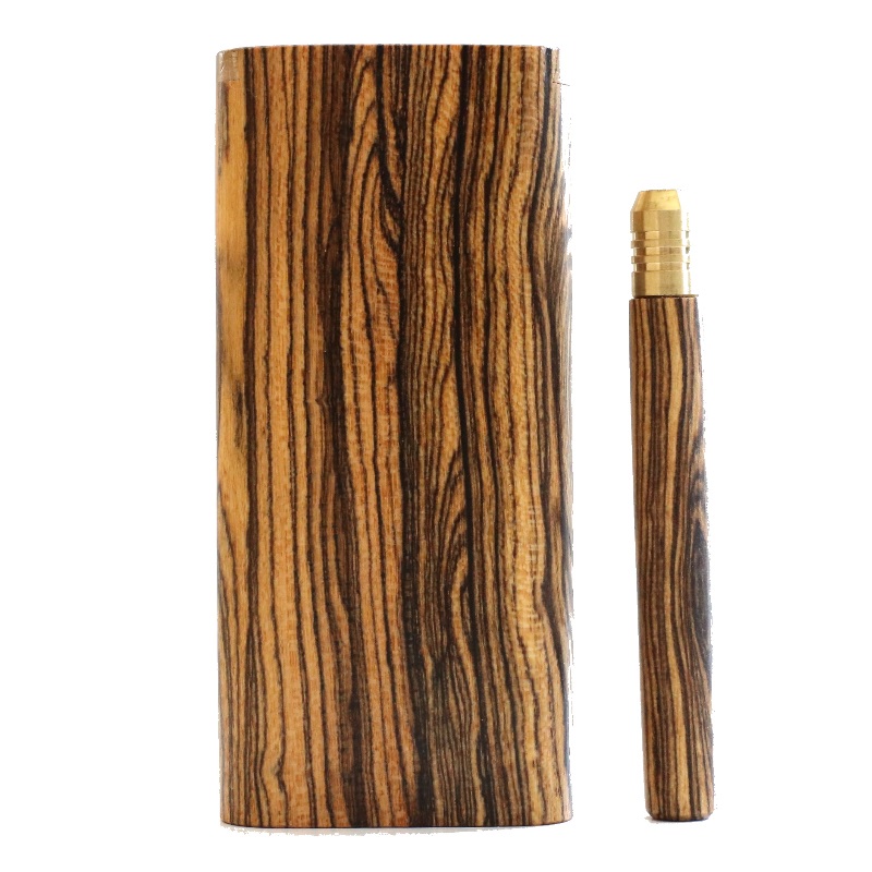 Bocote Wood Slider Lid Dugouts with Quality One Hitter Pipes - Handcrafted Wood Dugouts by PRO 420