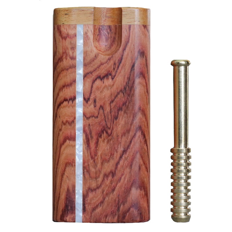 3" & 4" Honduras Wood w/Pearl Inlay- Swivel Dugouts and One Hitters - Handcrafted Wood Dugouts by PRO 420