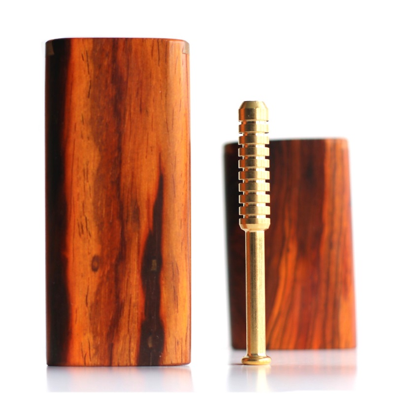 Cocobolo Wood Dugouts and One Hitters- Slider Lid-Handcrafted Functional Art - Stash Box for Weed