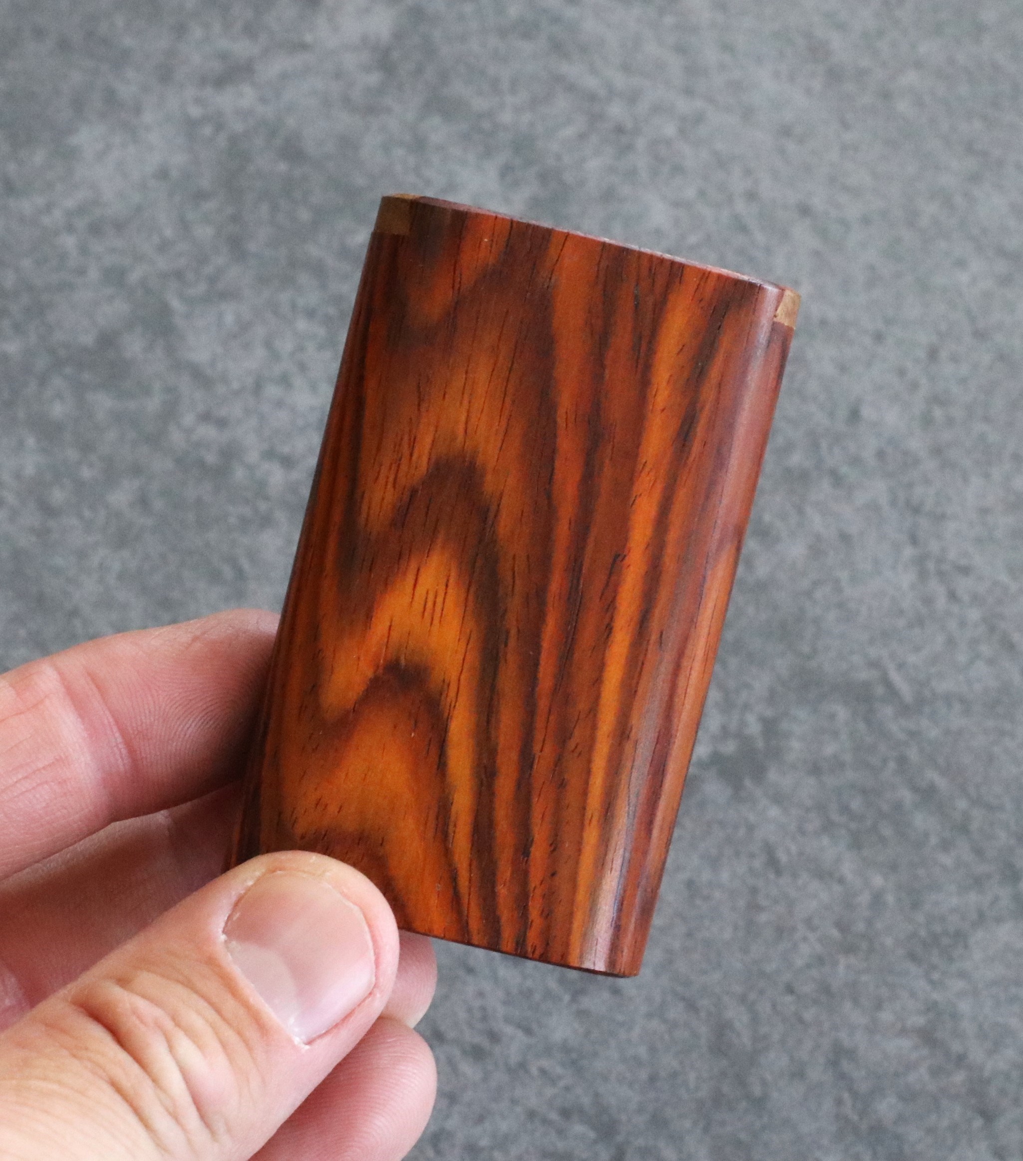Cocobolo Wood Dugouts and One Hitters- Slider Lid-Handcrafted Functional Art