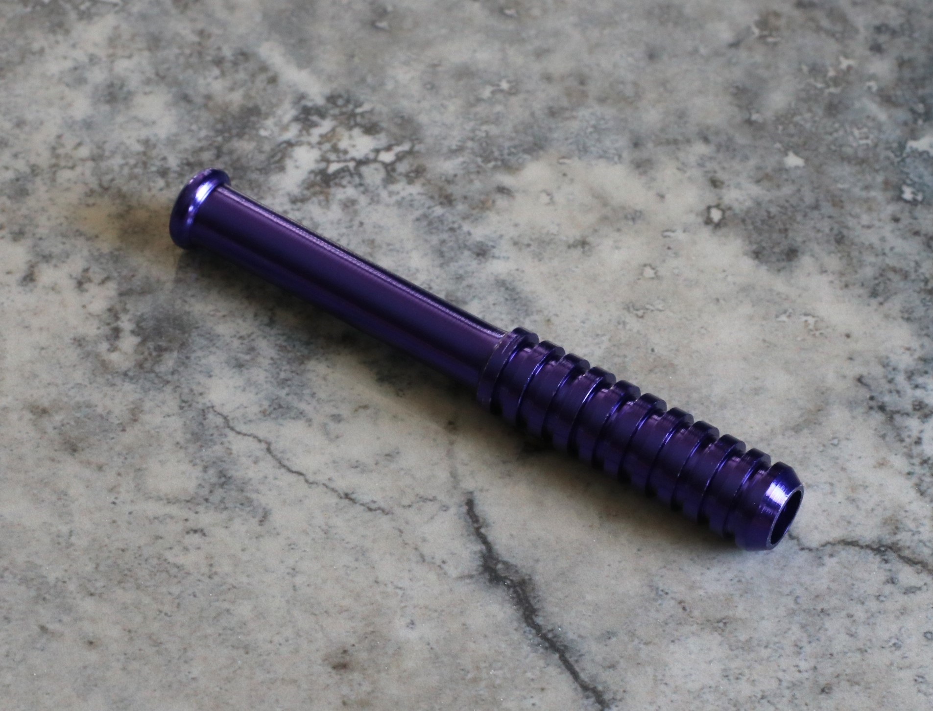 3" Color Ribbed One Hitter Pipes-Designed for 4" Dugouts-Multiple Colors - Ribbed Metal Pipe