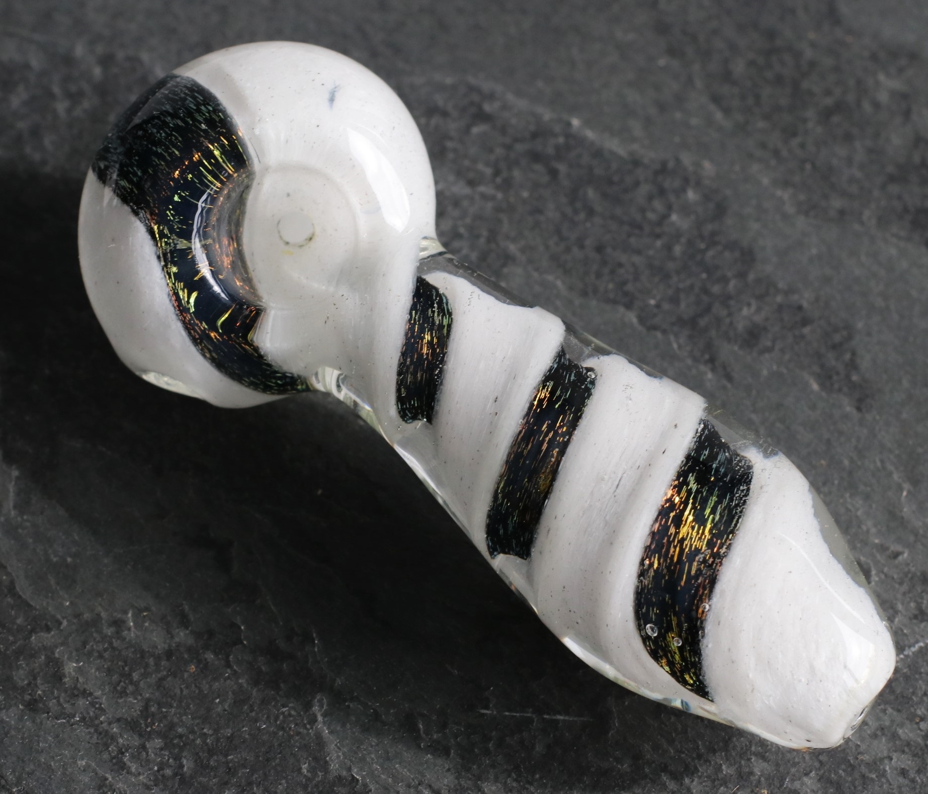 4" Glass Spoon Pipe- Spoon Bowl- Snow White- Quality handblown American Glass - Glass Spoon Pipe