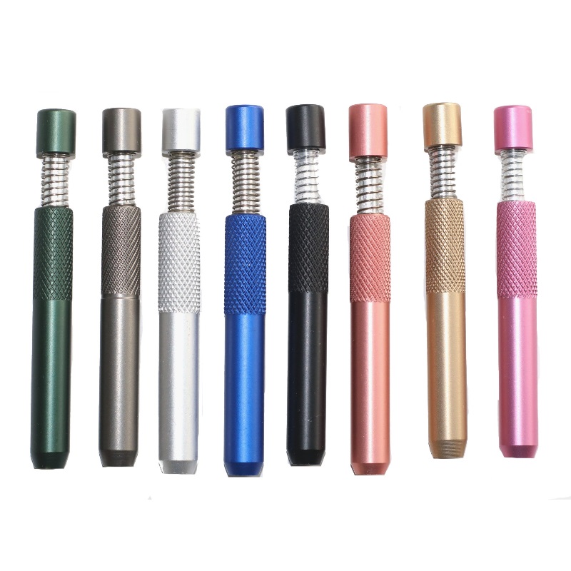 3" Self Eject One Hitter Pipe-Spring Loaded Cleaning System-Zero Ash - One Hitter Pipe-Self Eject Bat for Dugouts