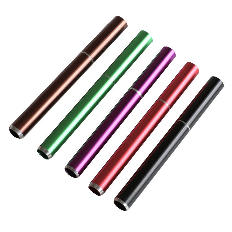 3" Metal One Hitter Pipes- Sleek, Stylish & Smooth- in 5 Colors-Poker for Cleaning Included - 3' Colorful One Hitter Pens