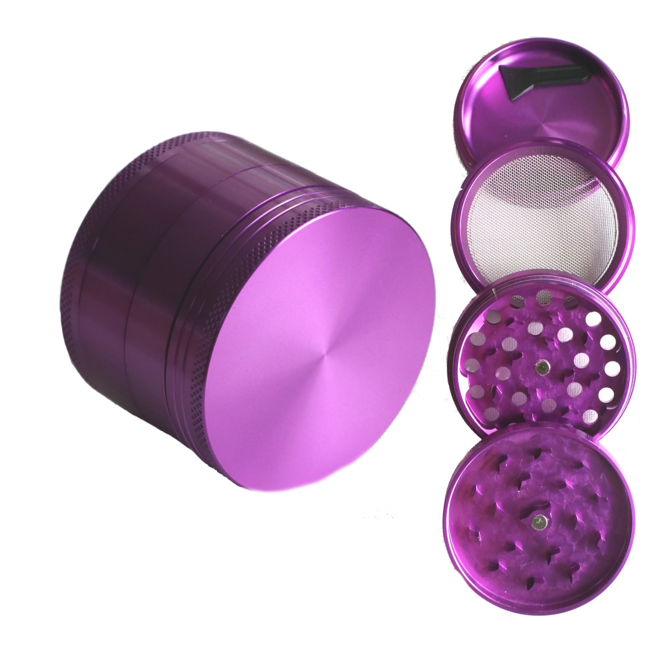 Purple Herb Grinder- 2.5" 4 Piece Professional Grade herb Grinder - Metal Herb Grinder