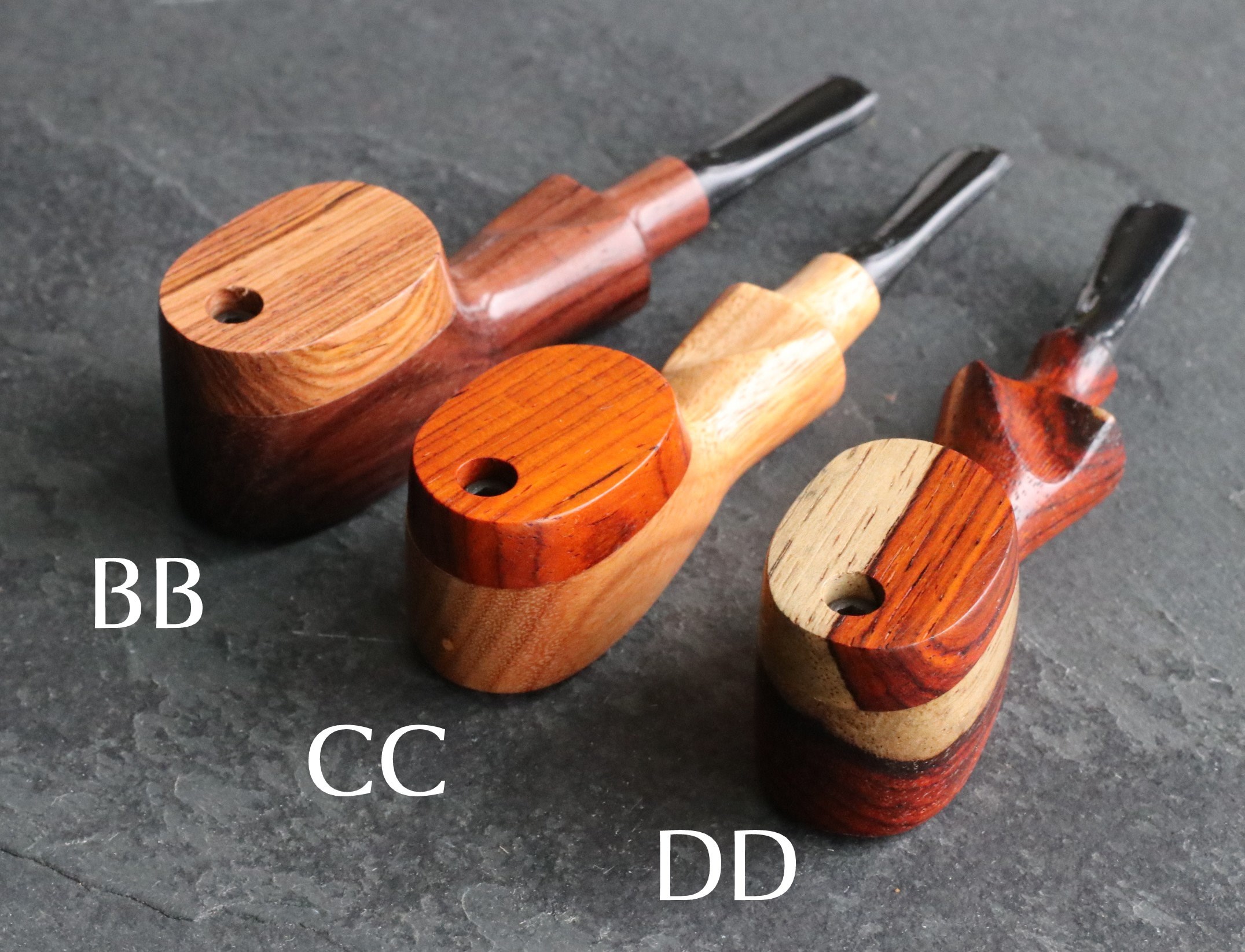 4" Exotic Wood Pipe-L34 ETCH BODY- Swivel Lid- Perfect Gift for Smokers - Exotic Wood Pipe