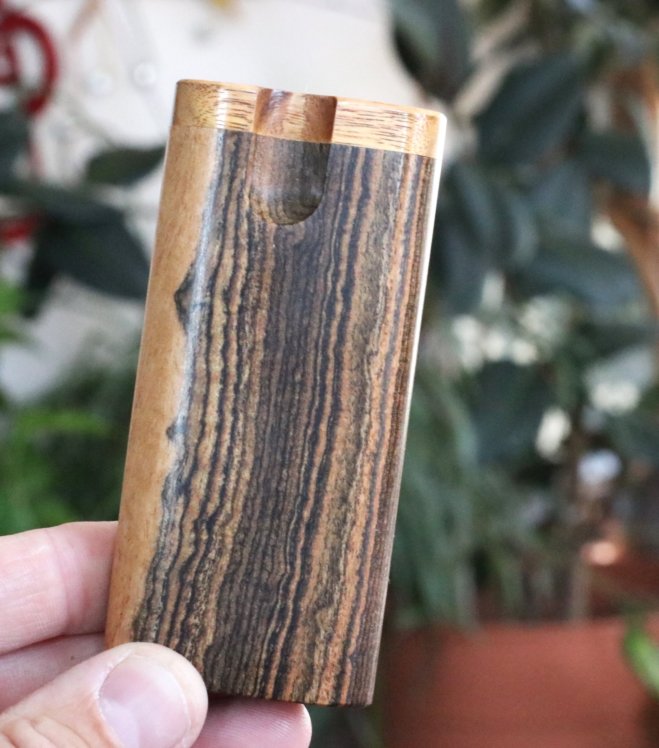 Bocote Wood Dugouts & One Hitters- Incredible Chocolate Grain - Bocote Swivel Lid Dugout