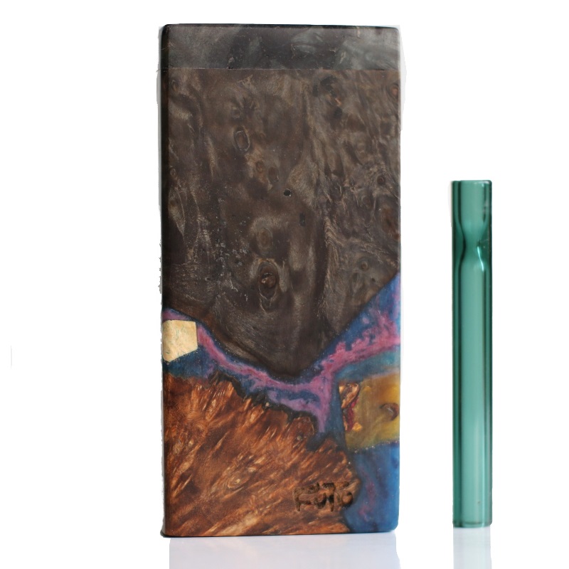 Galaxy Burl Futo Stash Box- Out of this World Wood Dugout- 4" Burled Wood- Best Quality - Galaxy Burl Futo Dugout