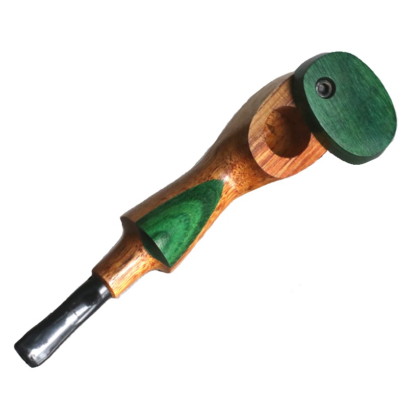 Colorful Exotic Wood Pipes with Swivel Lid- G3 COLOR ETCH BODY- Handcrafted American Pipes - Handcrafted Wood Pipes