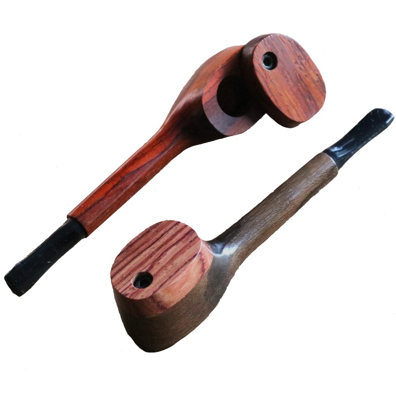 4.5" Swivel Lid Pipe- L77 ROUNDTOP -Exotic Wood Pipe- Smoking Bowl-Wood Pipe - Exotic Wood L-77 Pipe