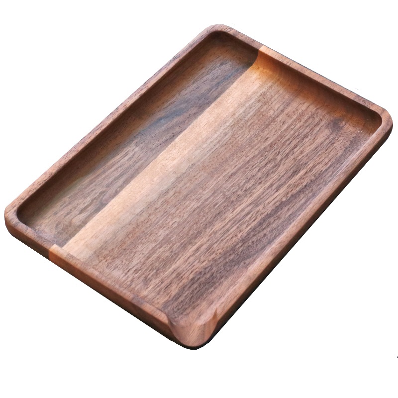 Walnut Rolling Tray-9 x 6-Small Handcrafted Wood Tray - Walnut Rolling Tray