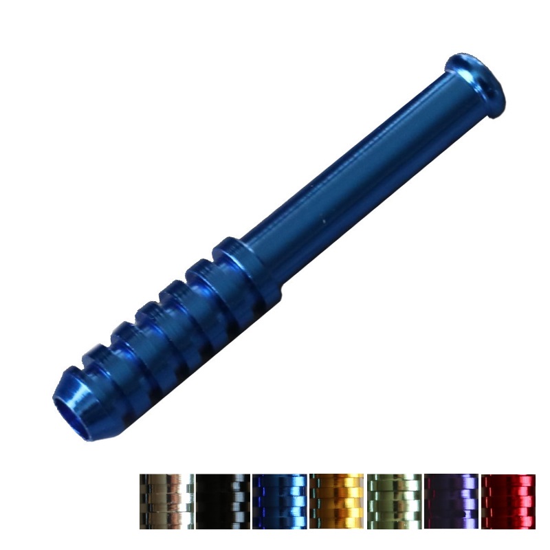 2" Color Ribbed Bats-Metal Smoking Pipe