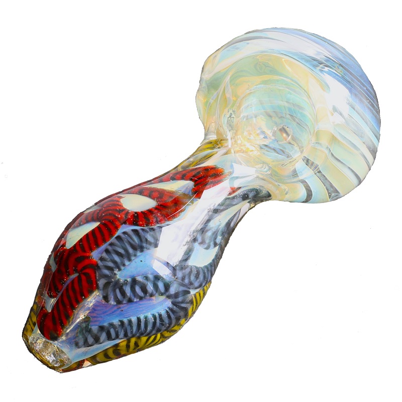Glass Spoon Pipe-Sturdy Thick Hourglass Spoon Smoking pipe - Glass Spoon Pipe