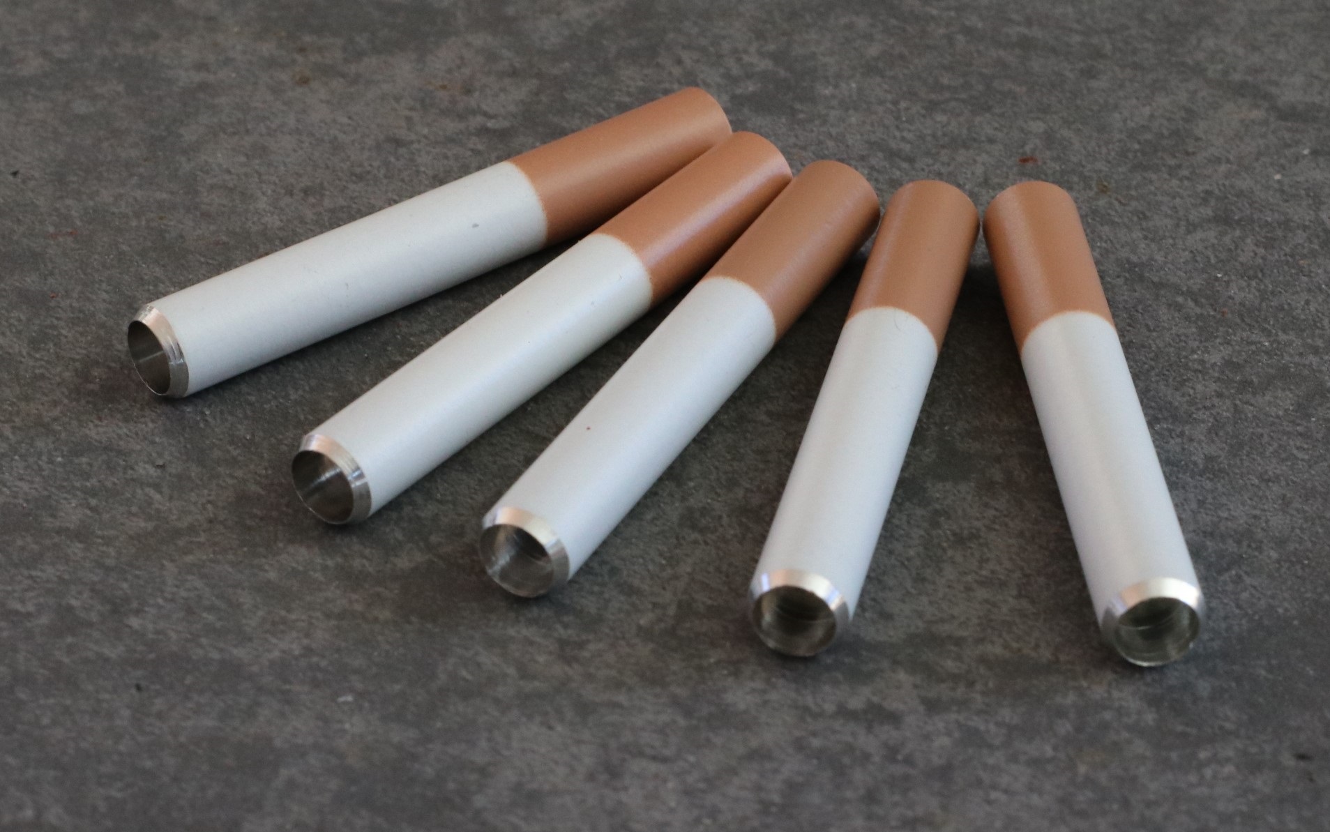 2" Metal Cigarette Style One Hitter Pipes-Designed for 3" Dugouts-RELOAD - Metal Cigarette Pipes