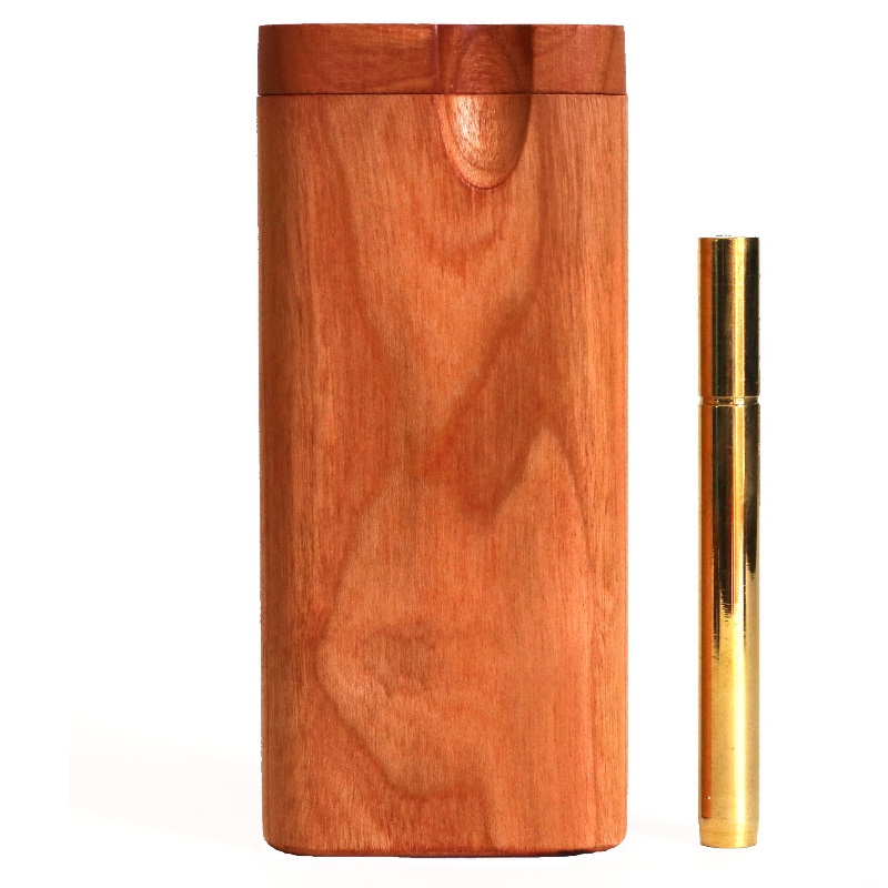 Cherry Spring Lock Dugouts & One hitter pipes-American Handcrafted Stash Boxes - Cherry Wood Dugout