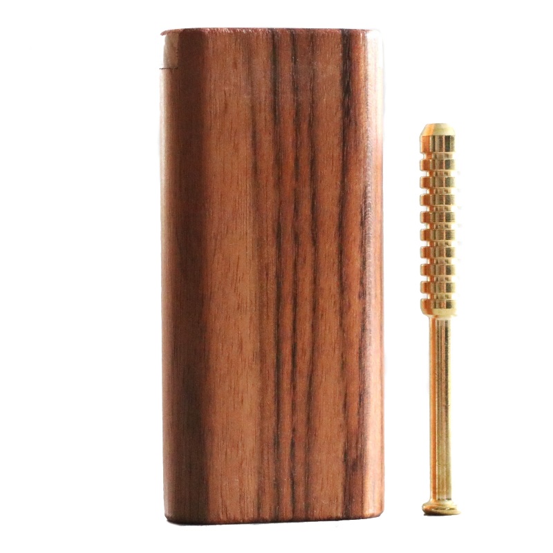 Caribbean Rosewood Dugouts & One Hitter Pipes-Snap Top Lids-American Crafted Stash Box - Rosewood Dugout