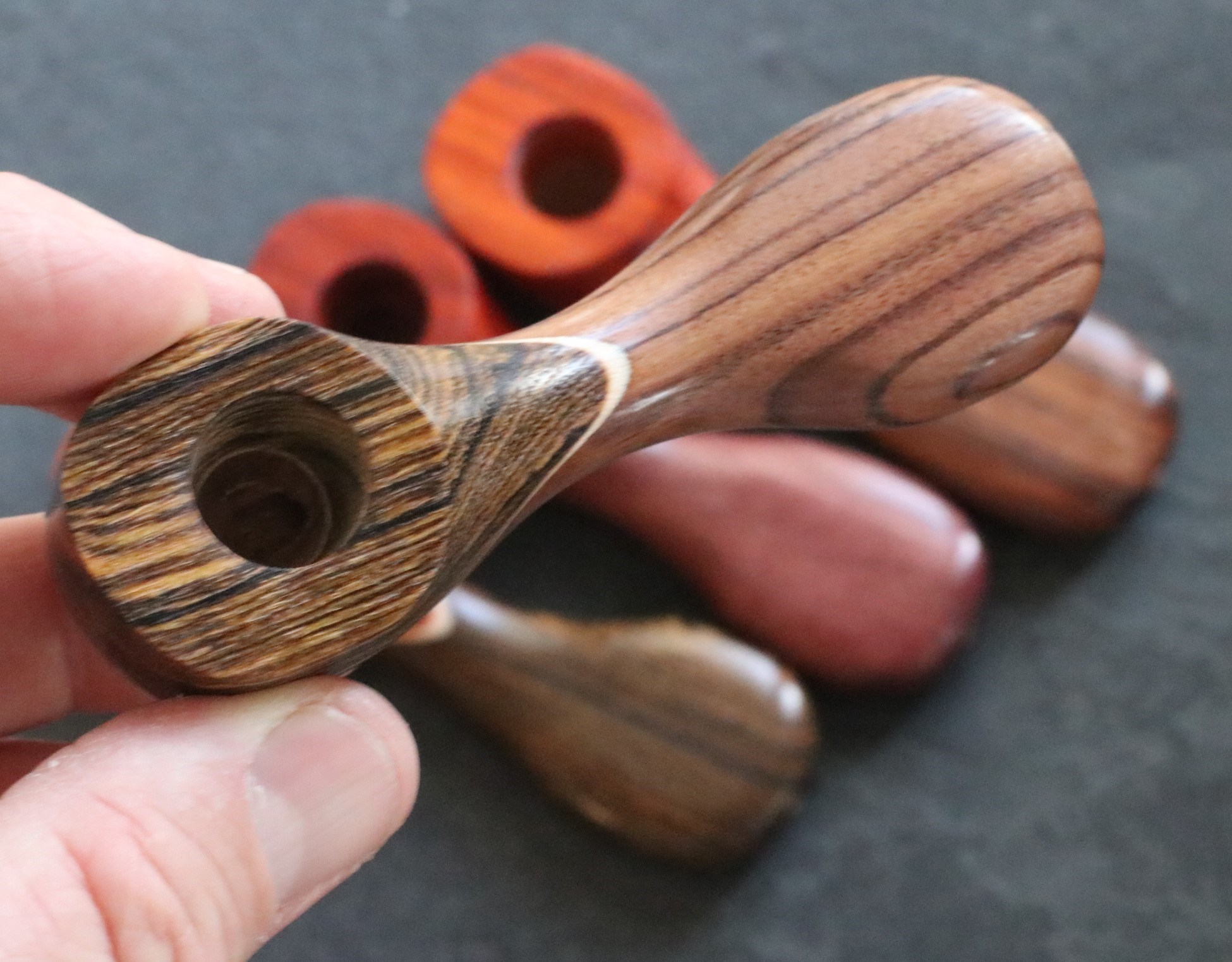 Exotic Wood Pipe-223L-4"-American Handcrafted Smoking Pipe - Exotic Wood Pipe