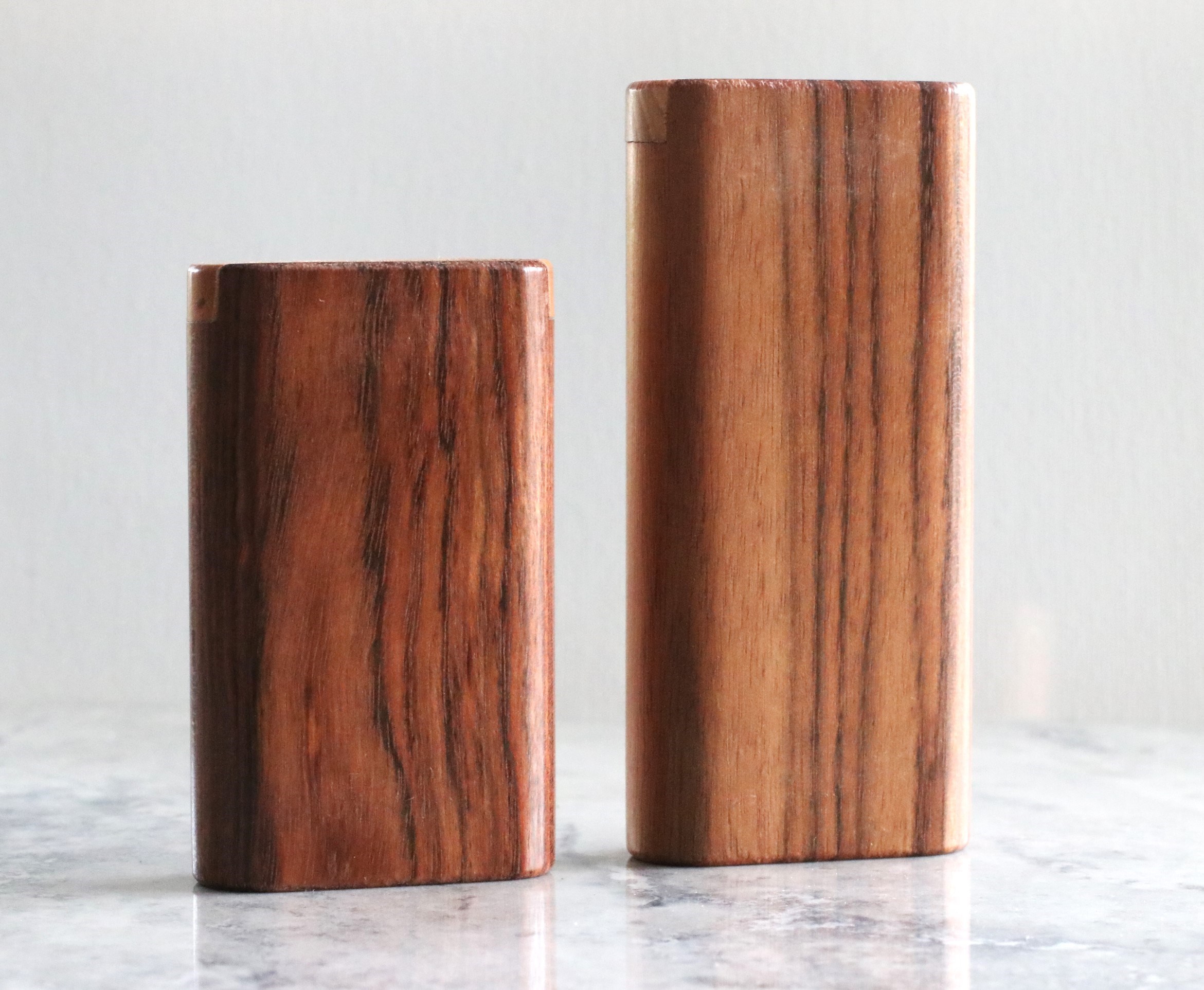 Caribbean Rosewood Dugouts & One Hitter Pipes-Snap Top Lids-American Crafted Stash Box - IMG_6286