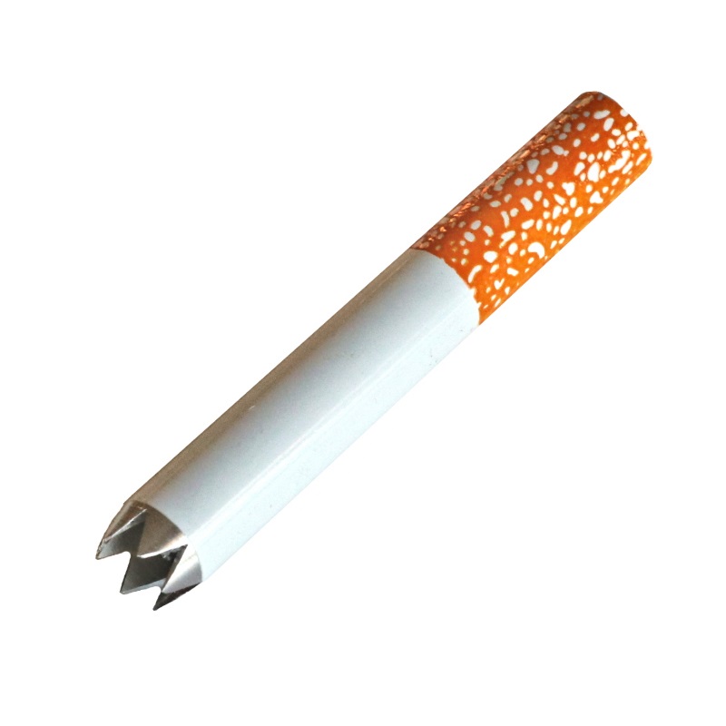 2" Grinder Tip One Hitter Pipe-Designed for 3" dugouts-Metal Smoking Pipe - 2' Metal Grinder Tip Pipe