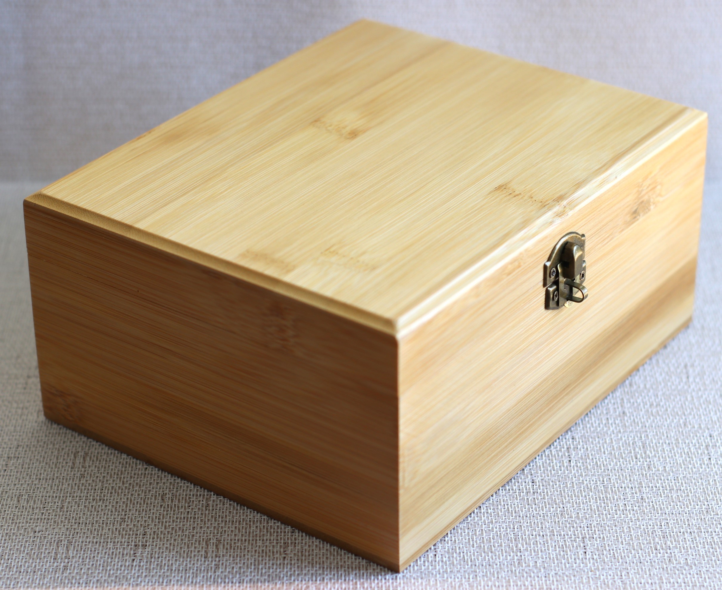 Bamboo Stash Box-Treasure Box-Jewelry Box-Keep Safe-9" x 7" - Bamboo Wood Treasure Box