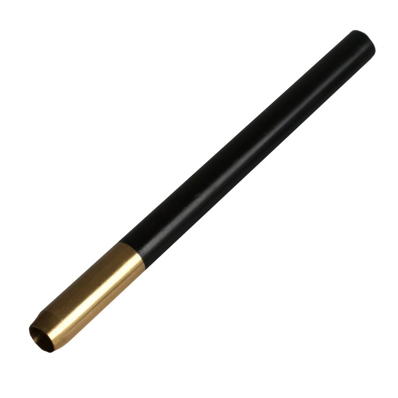4" Ebony & Brass Pipe with poker - Brass Grinder Tip Pipe