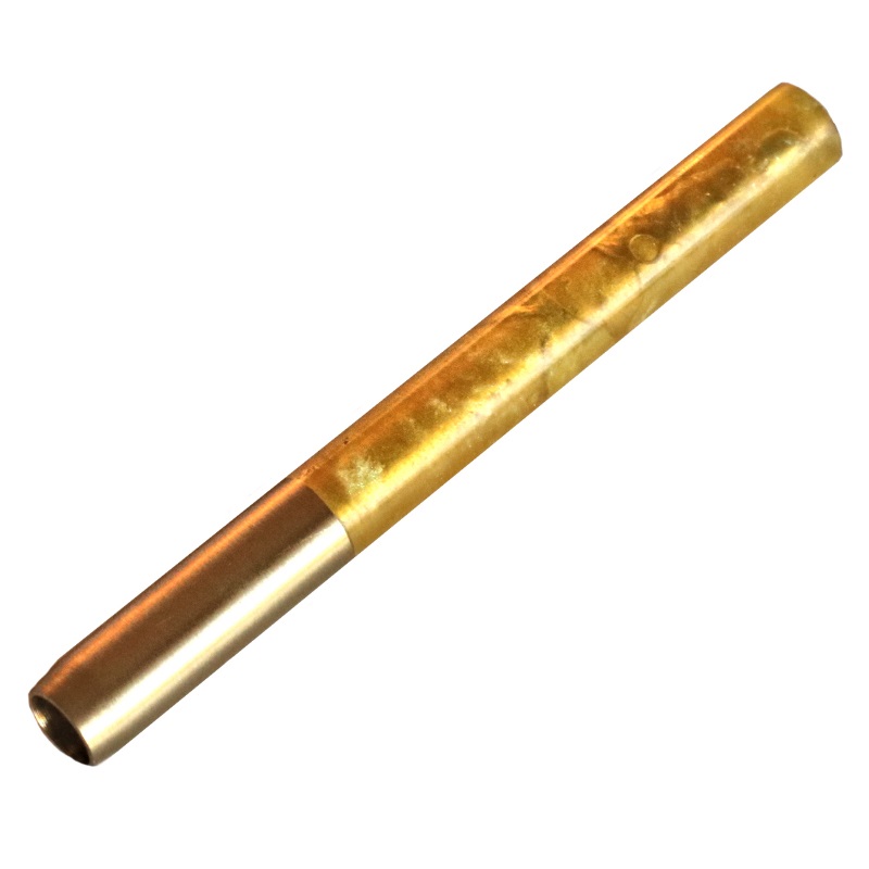 3" Brass One Hitter Pipes-Yellow Resin - 3' Brass Pipe for Dugouts