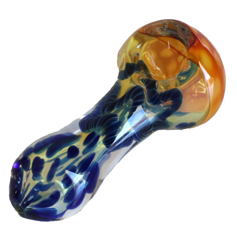 4" Glass Spoon Pipe- Snake Charmer 100mm - Glass Spoon Pipe