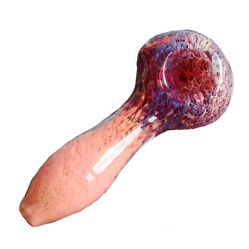 4" Pink Glass Spoon Pipe - Glass Spoon Pipe
