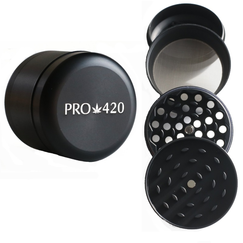 PRO 420 Herb Grinder-2" Diameter-4 Piece Professional Herb & Marijuana Grinder - PRO 420 Herb Grinder