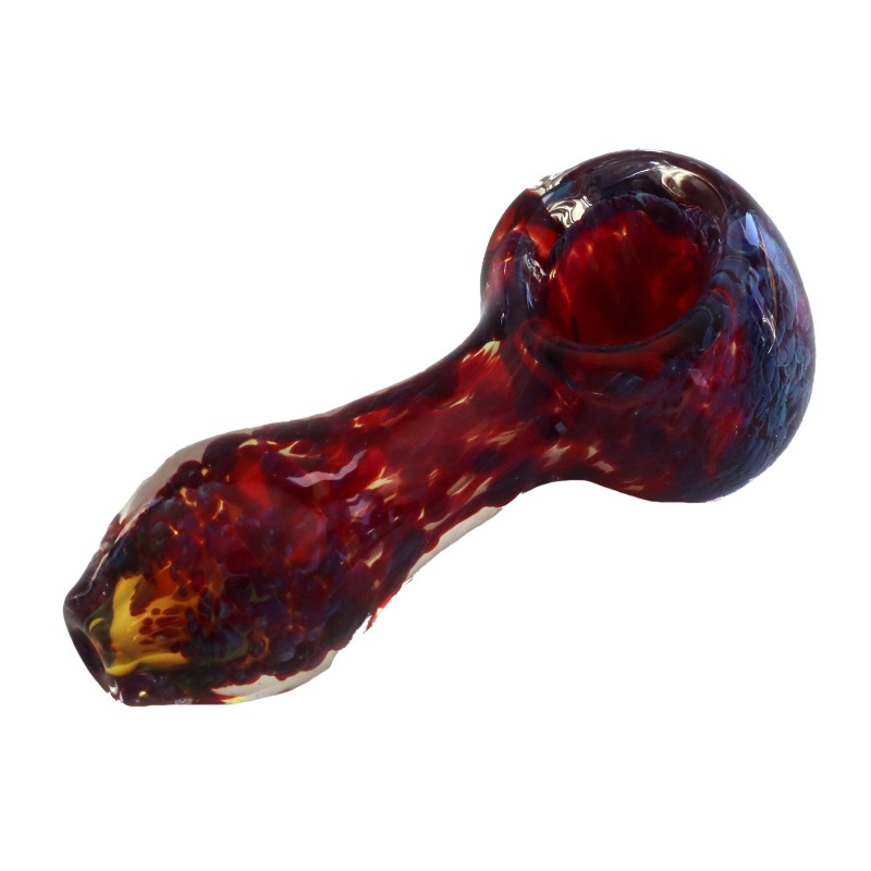 3" Glass Spoon Pipe- Fire Mini Glass Pipe for Smoking Herb-Discreet - Glass Spoon Pipe