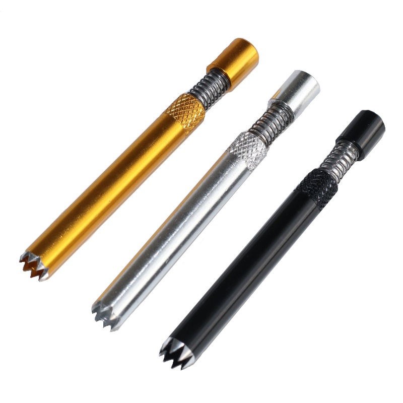 3" Self Eject Metal Grinder Tip Pipe-Unique Efficient One Hitter Pipe - One Hitter Pipe-Self Eject Bat for Dugouts